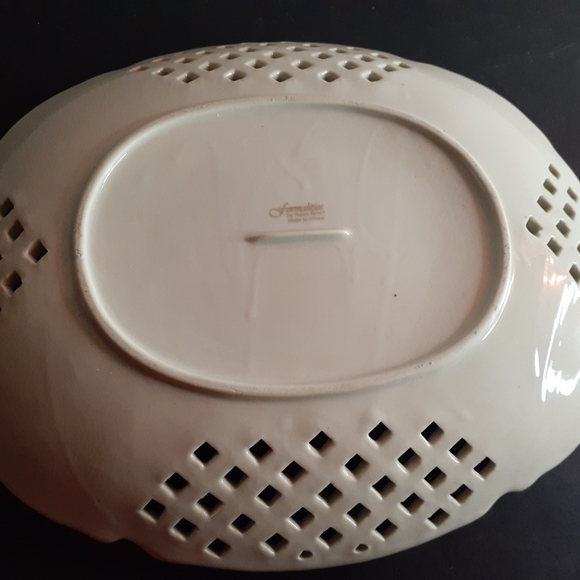 GORGEOUS VTG Baum Bros Formalities Handpainted Porcelain Reticular Plates. - Picture 5 of 7